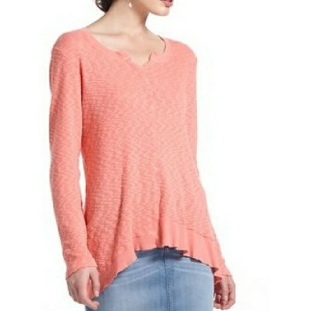 Anthropologie Left of Center Top Asymmetrical Space Dye Boho